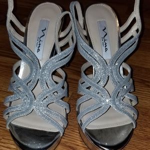 Nina New York Silver Heels
